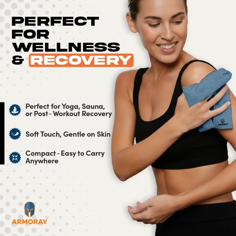 ARMORAY Sweat Absorbing Towel Handkerchief – Quick-Dry Microfiber Gym Towels for Face, Hands & Body – Workout Towel for Men, Sport Rag, Perfect for Tennis, Pickleball & Sauna Use by Women - Image 5
